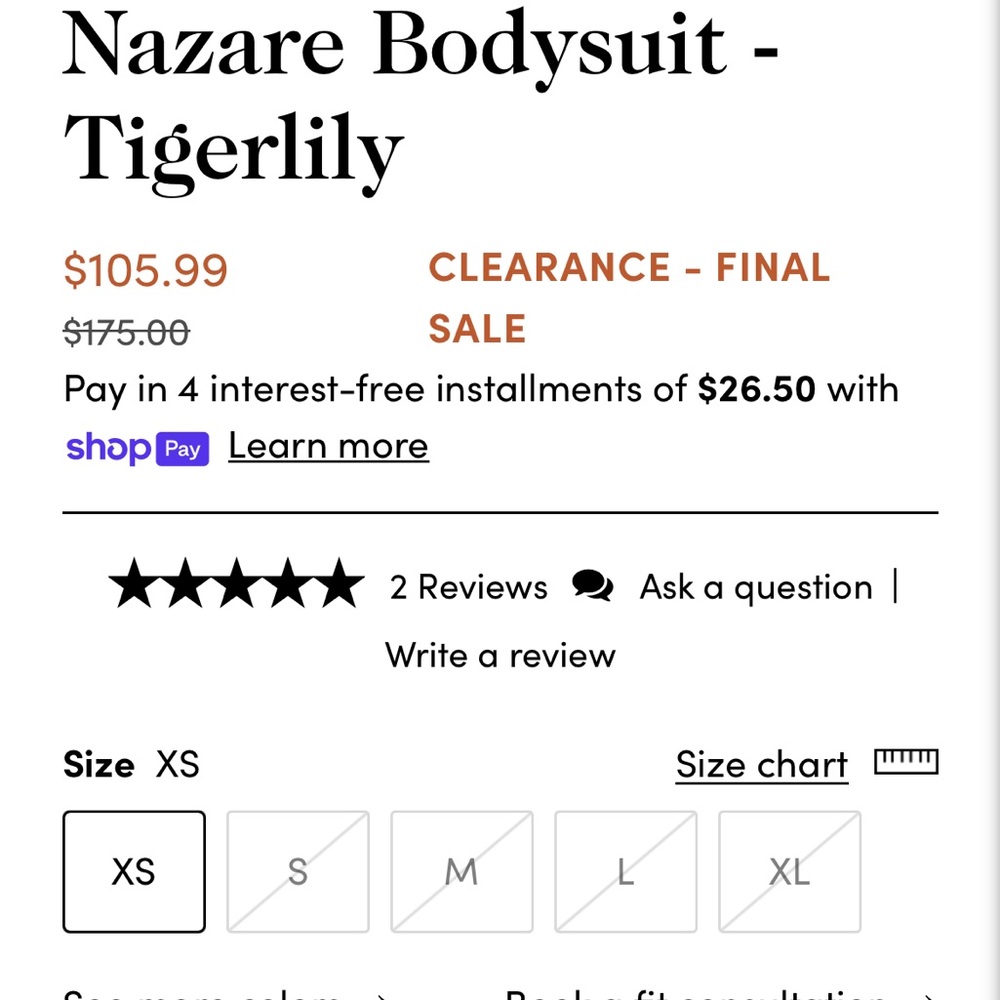 Nazare Bodysuit in Tigerlily - Picture 3 of 4